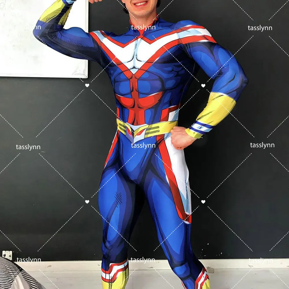 

My Hero Academia Cosplay All Might Cosplay Costumes for Women Zentai Spandex Jumpsuits Cosplay Bodysuit for Kids