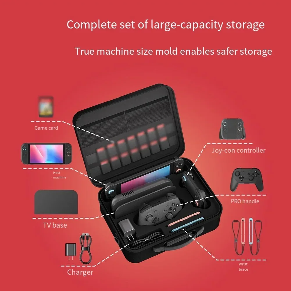 Фото Универсальная водонепроницаемая сумка для хранения для Nintendo Switch 2, портативный стильный дорожный чехол с плечевым ремнем, игровой аксессуар №5