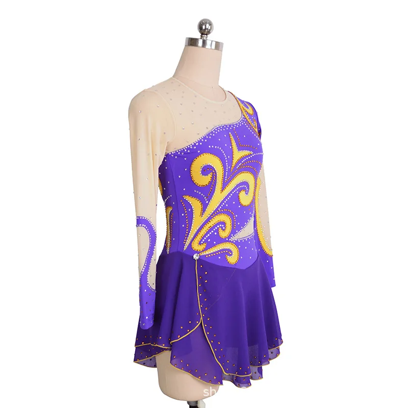 Индивидуальное детское платье для фигурного катания взрослых выступлений юбка