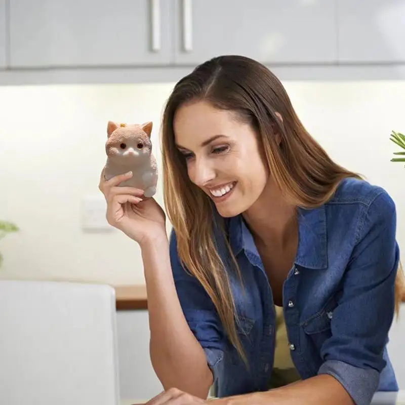 Reduce Pressure Cat Toys Fat Mochi Stress Animal Toy Cute Squeeze TPR