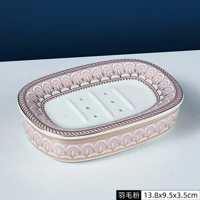 

Nordic Light Luxury Ceramic Soap dish soap Container Jewelry watch Storage rack hotel household Shower tray bathroom Decoration