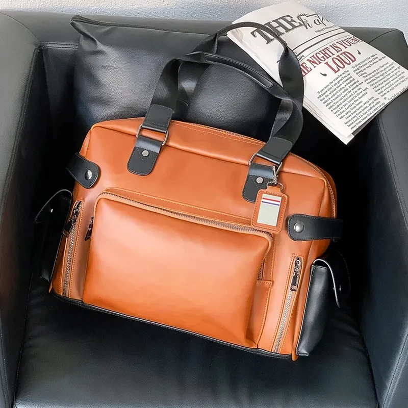 

Men's bag Fashion casual retro travel handbag new trend fashion multi-function large capacity High Quality shoulder bag