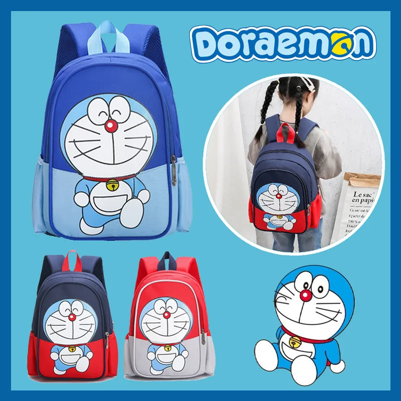 Детская школьная сумка с Аниме Doraemon Большой Вместительный легкий рюкзак для