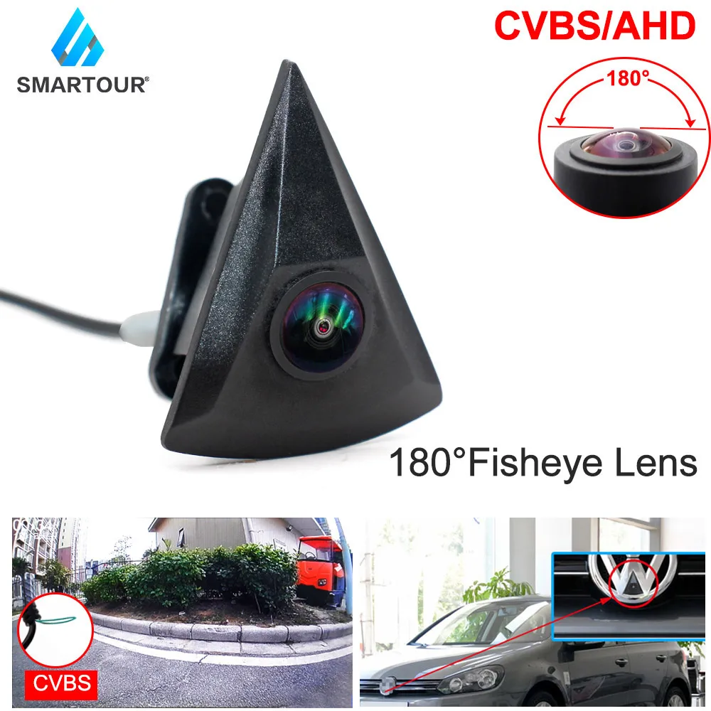 Smartour AHD CCD Car Front View Camera Embedde Logo HD Night Vision 180 Degree For VW GOLF Jetta Touareg Passat Polo Tiguan Bora