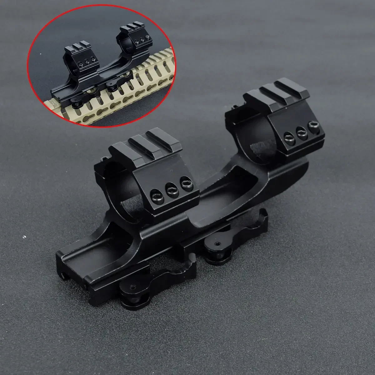 Быстросъемное цельное крепление для прицела 25 4 мм/30 мм с двумя кольцами