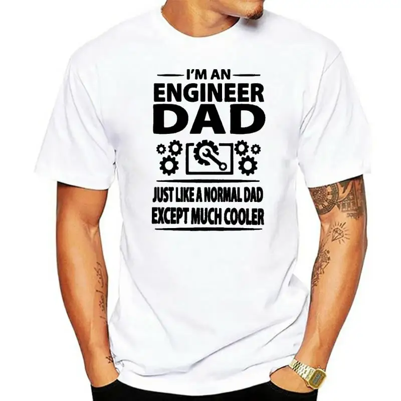 

Funny I'm A Dad and An Engineer Cool Daddy Graphic T-Shirt Mens Summer Style Father Short Sleeves Oversized Streetwear T Shirts