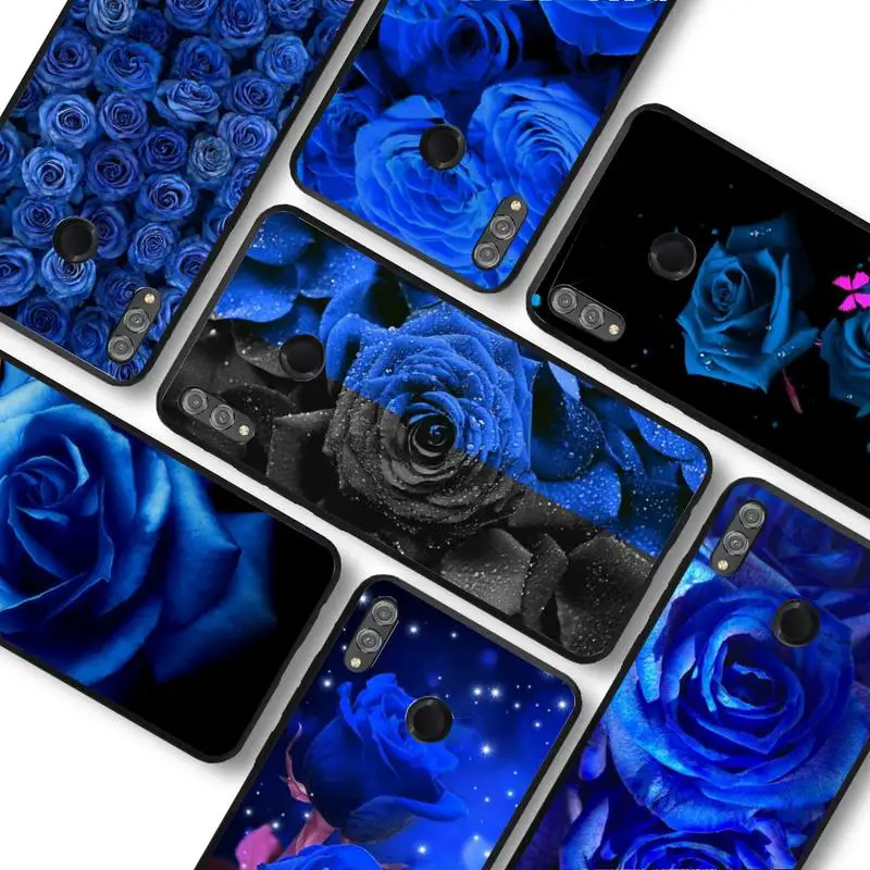 

Blue Rose Flower Phone Case For Huawei honor 10Lite 10i 20 8x 10 for Honor 9lite 9xpro Back Coque