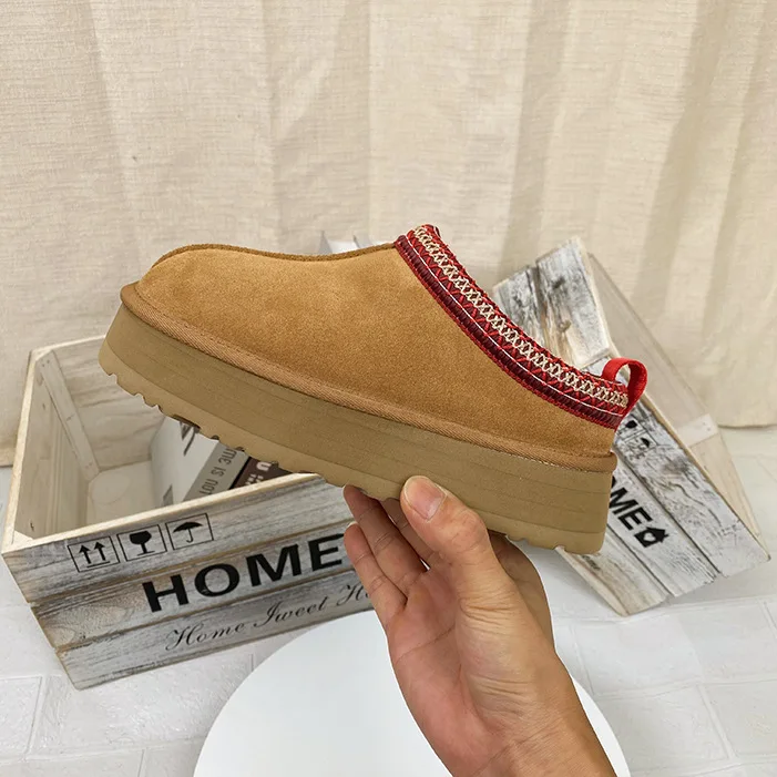 Зимние женские зимние ботинки TAZZ Tats на толстой подошве в этническом стиле 2024