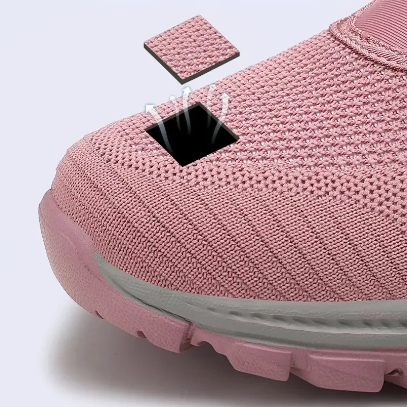 Men Mesh Comfortable Walking Shoes Unisex Slip-on Soft Sneaker Lightweight Women Casual Sneakers Breath Female Male Footwear