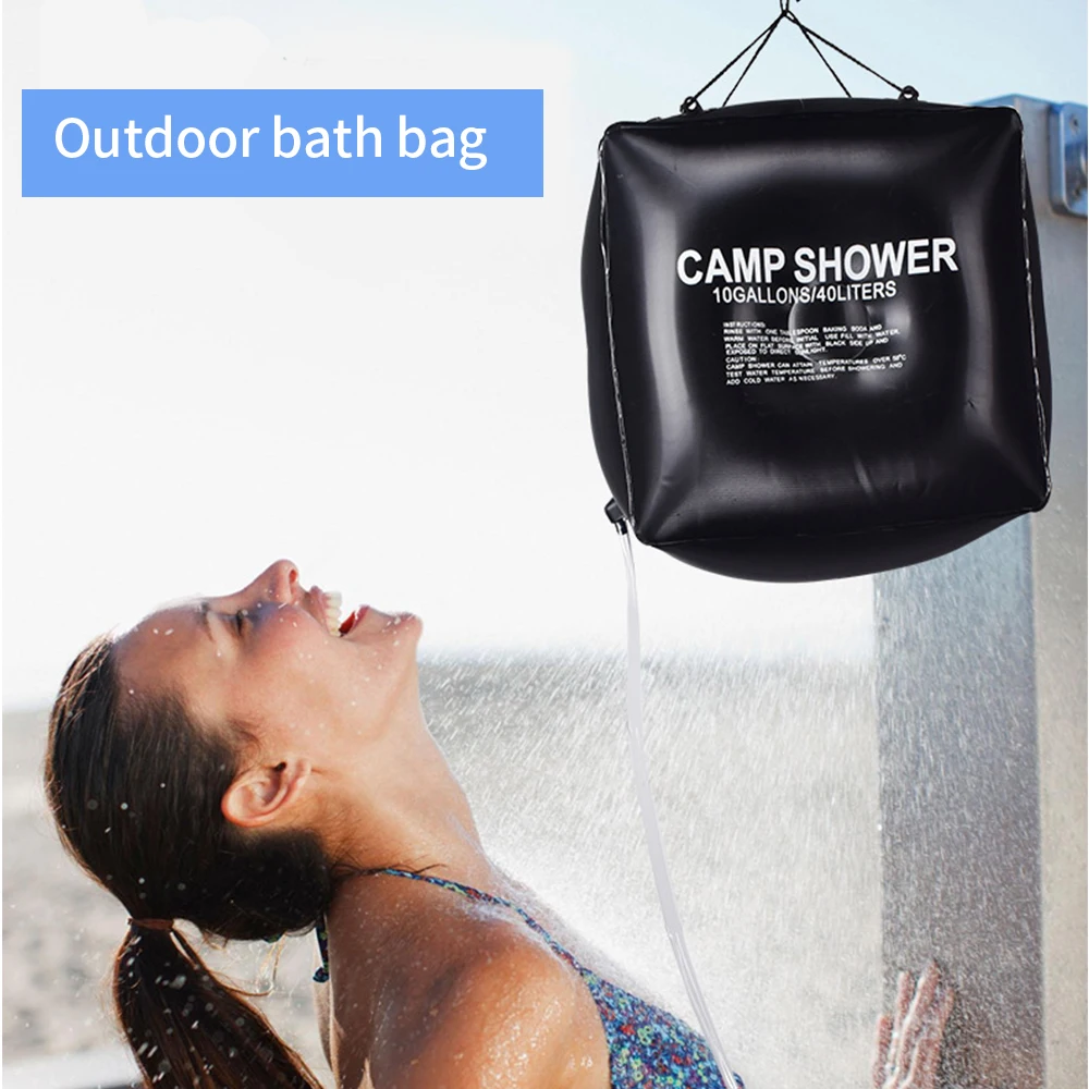 

Portable Camping Shower 40L Solar Camping Shower Bag Outdoor Hiking Heated Hot Water Bath Water Bag for Camping Shower Bag