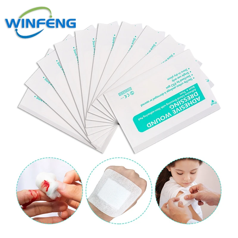 

5/10/20Pcs Large Medical Band-Aids First Aid Kit Adhesive Bandage Waterproof Non-Woven Wound Plaster Hemostasis Sterile Stickers
