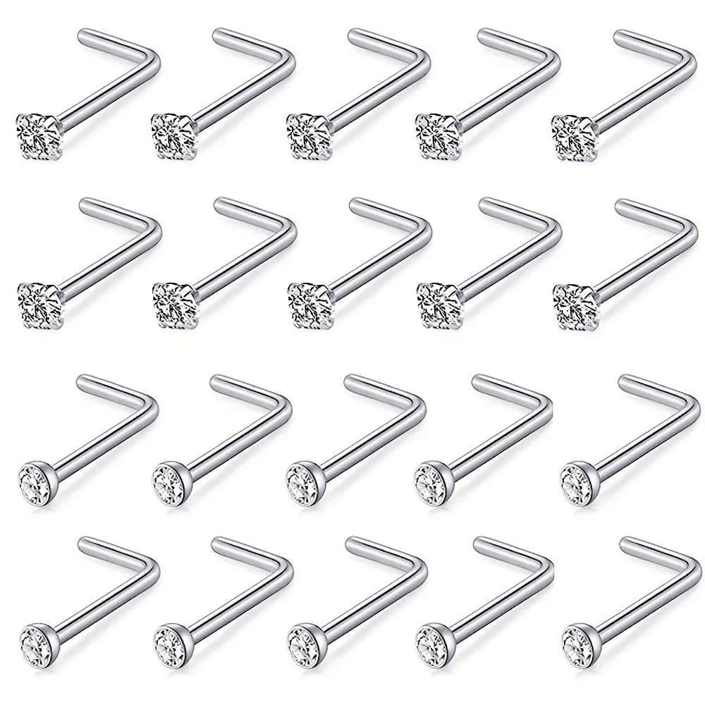 Хирургические серьги-гвоздики для носа из нержавеющей стали диаметром 1 5-3 мм