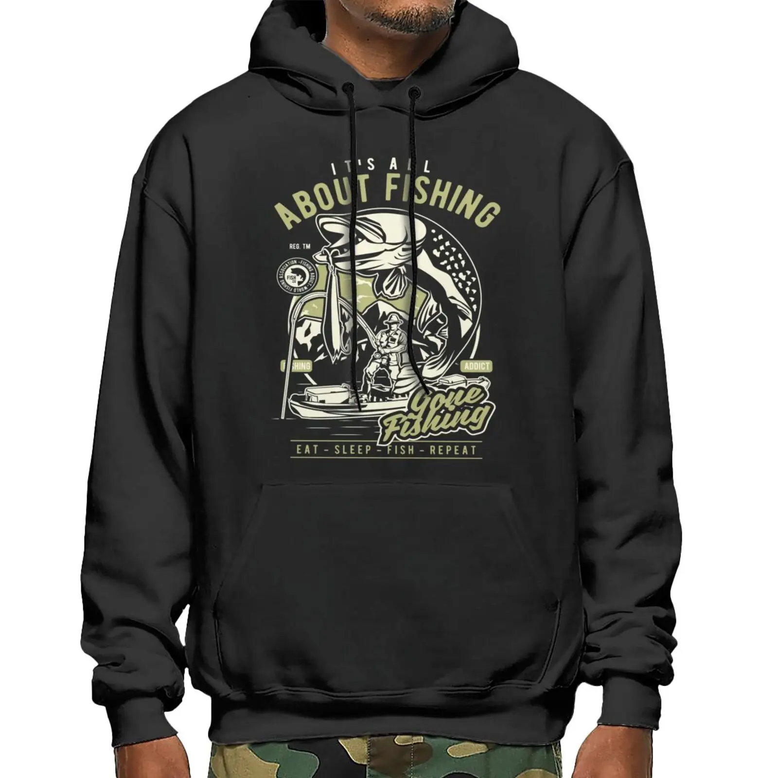 

Its All About Fishing Eat Sleep Sweatshirts Hoodies Hood Female Sweatshirt Zipper Hoodie Clothes For Teenagers Clothes For Men