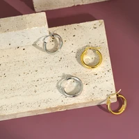 sterling silver 925 dainty hoops earrings trendy minimalist gift for women luxury unusual wedding designer accessoires jewerly
