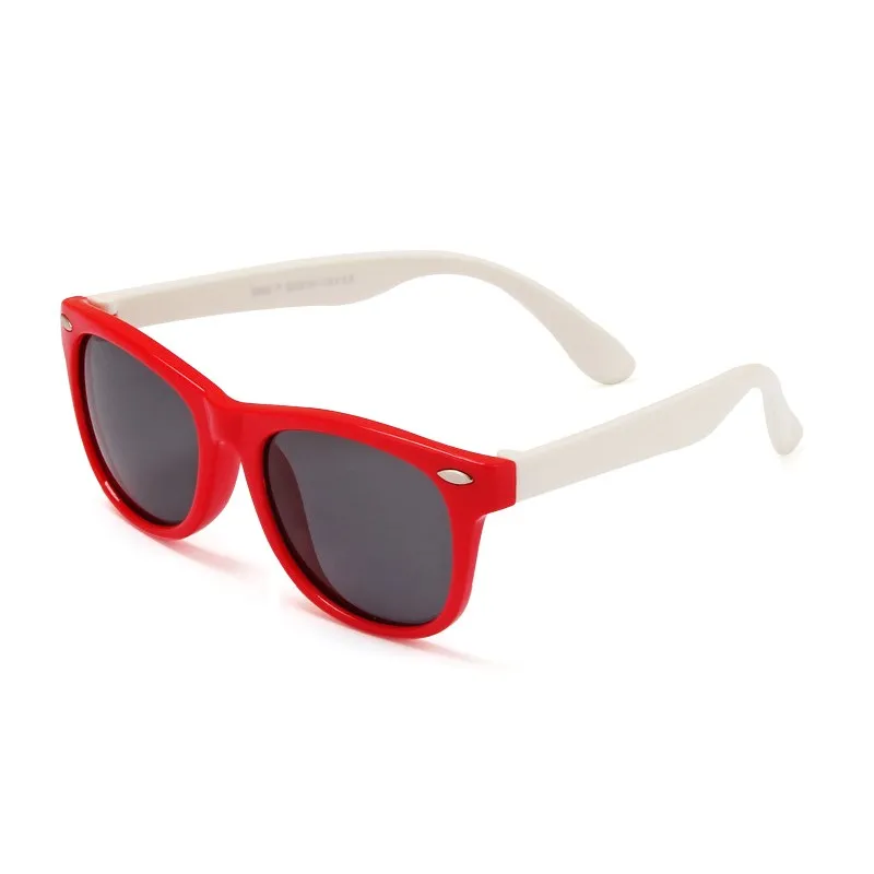 Детские солнцезащитные очки TAC в ретро стиле поляризационные с резиновой оправой