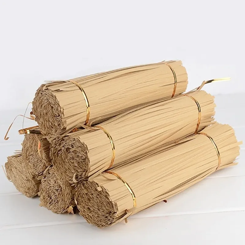 

1000pcs Garden Tie Kraft Paper Twist Ties Wire Baking Tie Line Food Flower Packaging Sealing Grape Cable Ties Craft Supplies