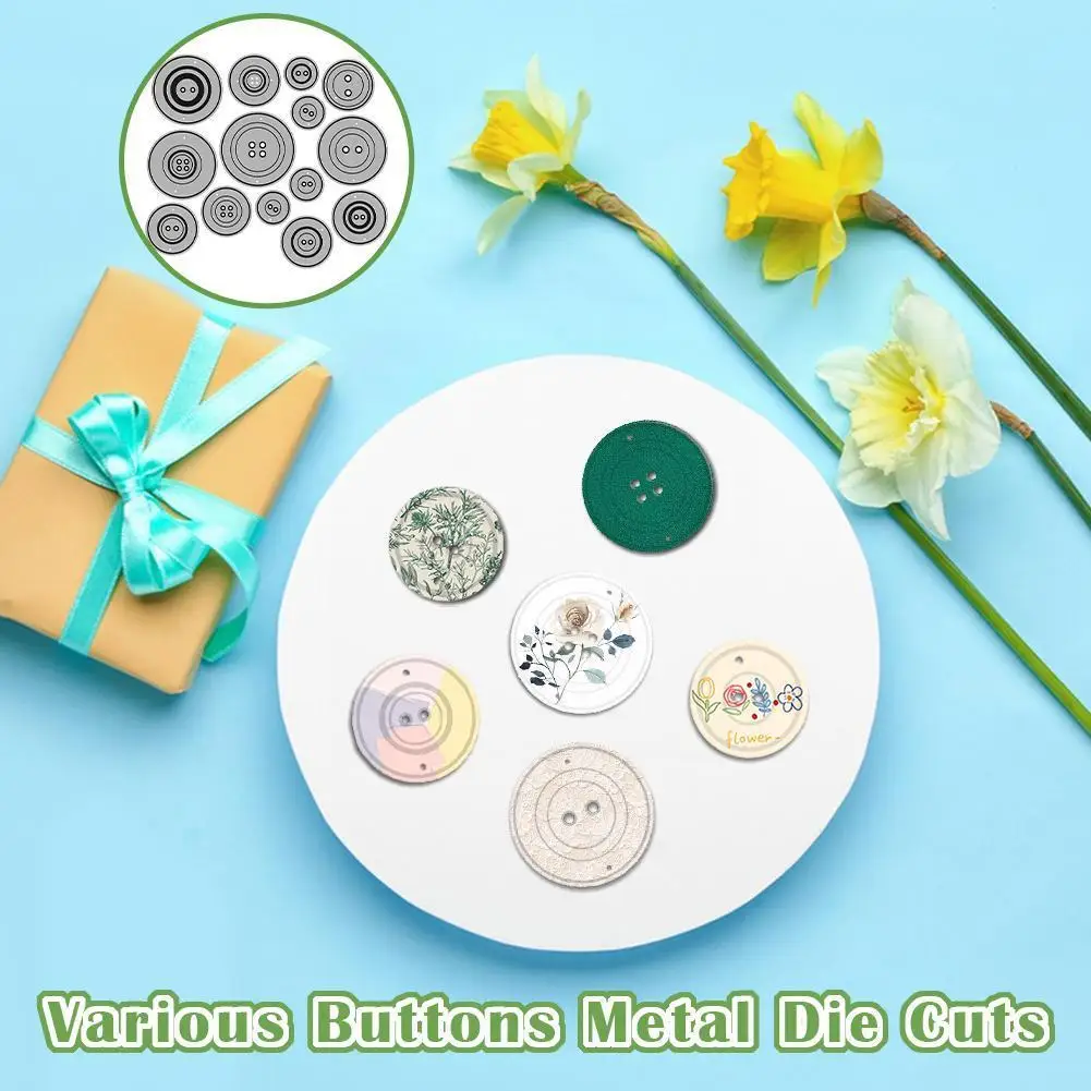 

New Various Circle Buttons Craft Embossing Mold Metal Cutting Dies For DIY Album Card Making Scrapbooking Decor No Stamps A8K2