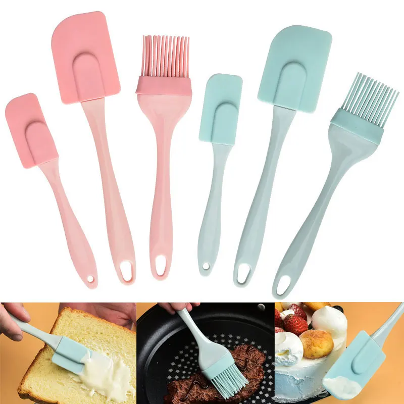 

Набор силиконовых скребков для крема, 3 шт./компл., термостойкая антипригарная щетка для масла, хлеб сливочный Миксер с лопаткой, для барбекю,...