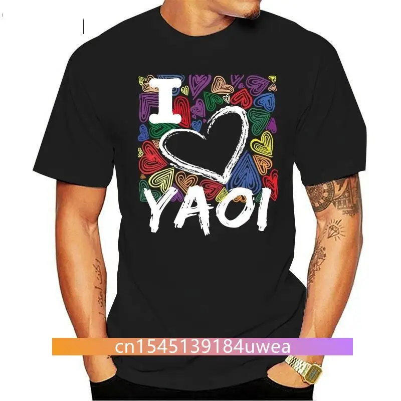 I Love Yaoi Shirt Manga Anime Lover O-Neck fashion short sleeved T-shirt for men Summer funny loose tee shirt