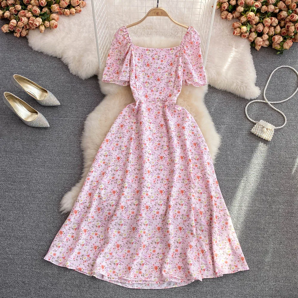 

French Salt Can Be Sweet Platycodon Grandiflorum First Love Long Dress Super Fairy System Ancient Wind and Soft Wind.