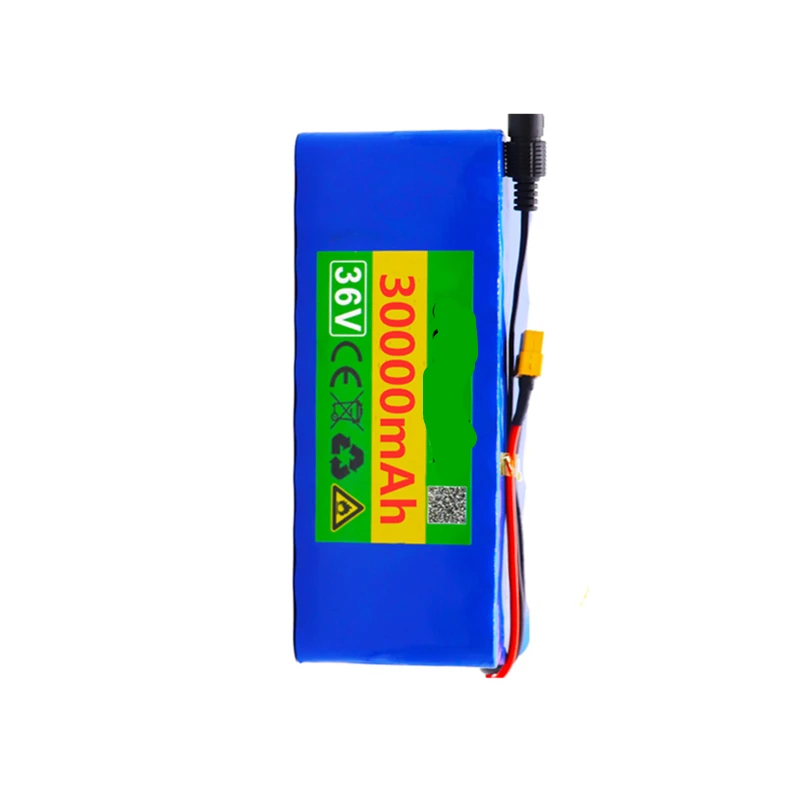 

2022 new 36V 10s4p 30ah 500W high capacity 42V 18650 lithium battery pack 30000mah electric bicycle scooter with BMS XT60 plug