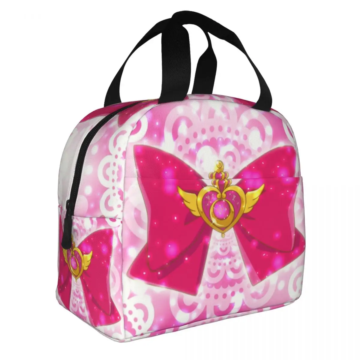 

Crisis Moon Compact Lunch Box for Women Leakproof Sailors Moon Cooler Thermal Food Insulated Lunch Bag Kids School Children