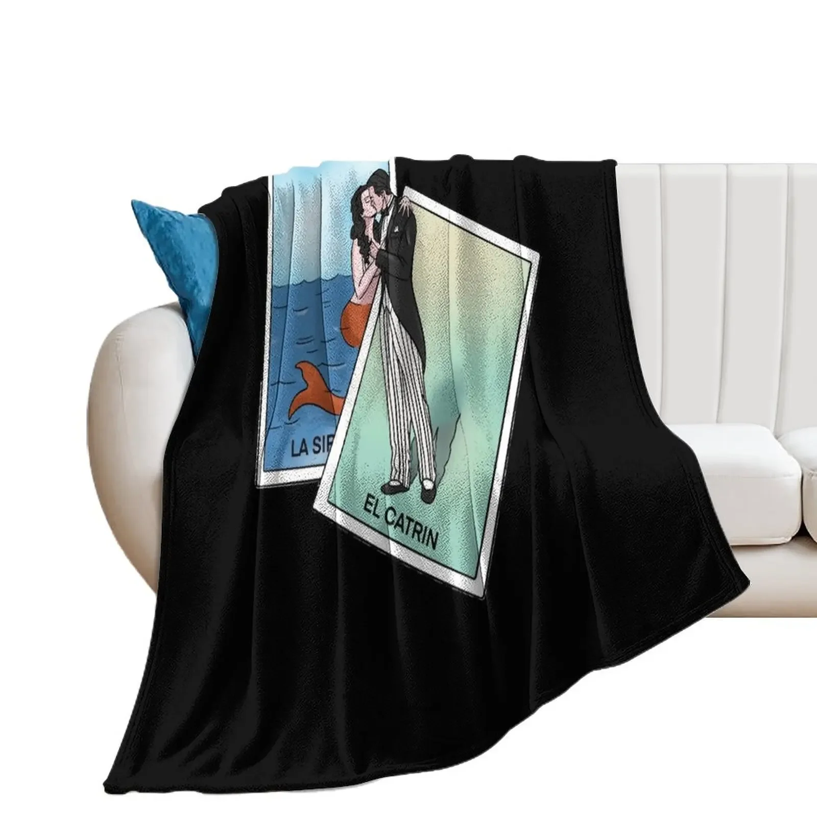 Плед EL CATRIN y LA SIRENA Аниме Манга Мексиканская лотерея плед с карточкой теплый зимний