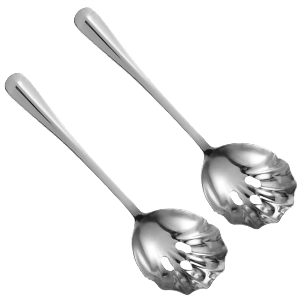 

Spoon Slotted Serving Skimmer Spoons Ladle Strainer Perforated Kitchen Cooking Stainless Colander Tablespoon Teaspoon Scoop