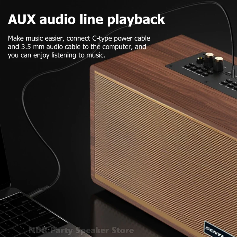 Деревянные Bluetooth-колонки в стиле ретро 60 Вт настольный домашний кинотеатр