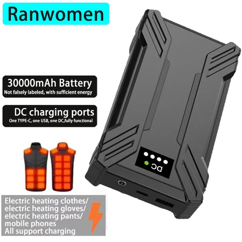 30000 мАч Power Bank 7 В 3A Портативное зарядное устройство Внешний аккумулятор для