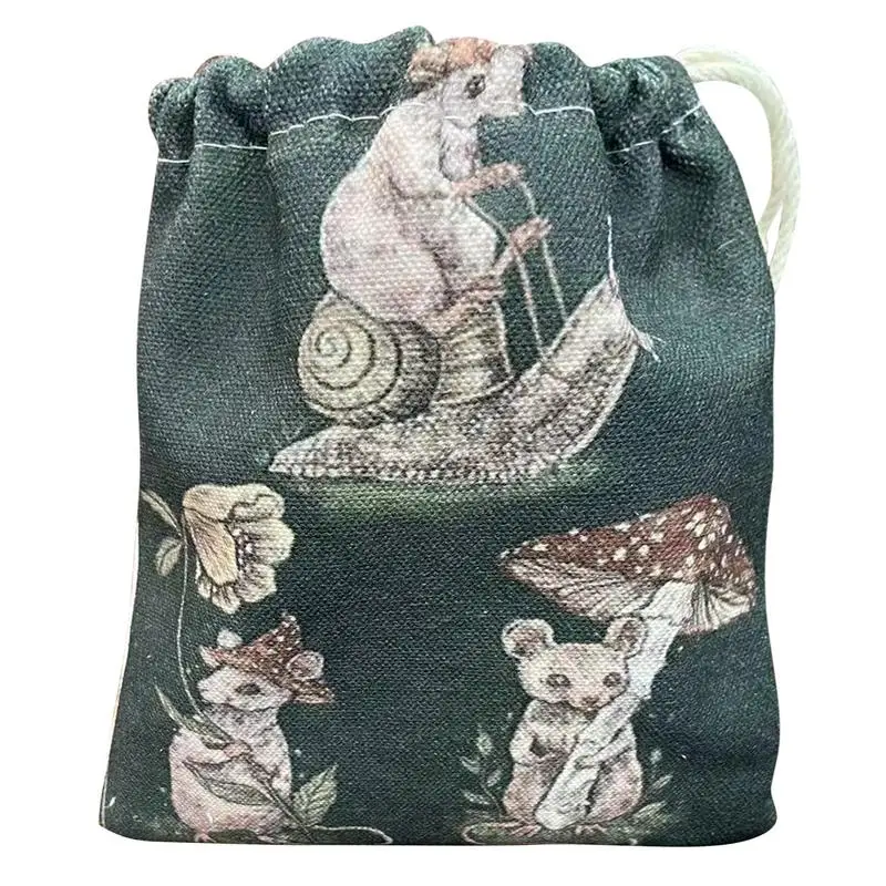 

Tarot Bag Jewelry Storage Pouch 5.12x7.09 Inch Novel Tarot Rune Bags & Dice Bag For Jewelry Travel & Gift Bags With Mushroom