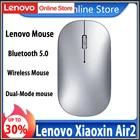 Оригинальная Bluetooth-мышь Lenovo Xiaoxin Air2, беспроводная Двухрежимная мышь Bluetooth 4000 точекдюйм BT V5.0 Nano для ноутбука, ПК Win7810 Mac