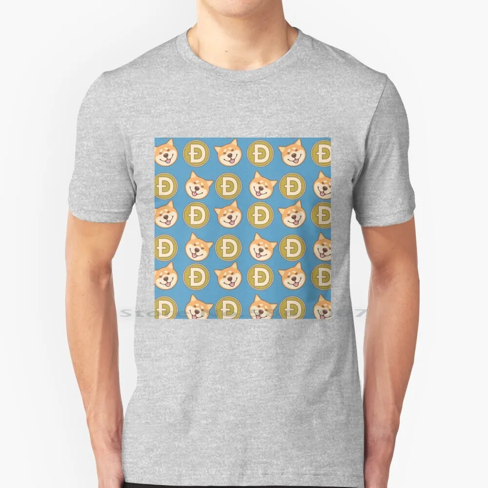 Футболка с изображением Шиба-ину догкоина 100% хлопок криптовалюта блокнот