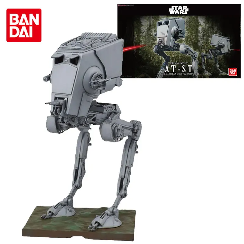 

Bandai Original Star Wars 1/48 AT-ST All Terrain SCOUT Transport Walker Action Figure Assembly Model Toys Gifts for Children