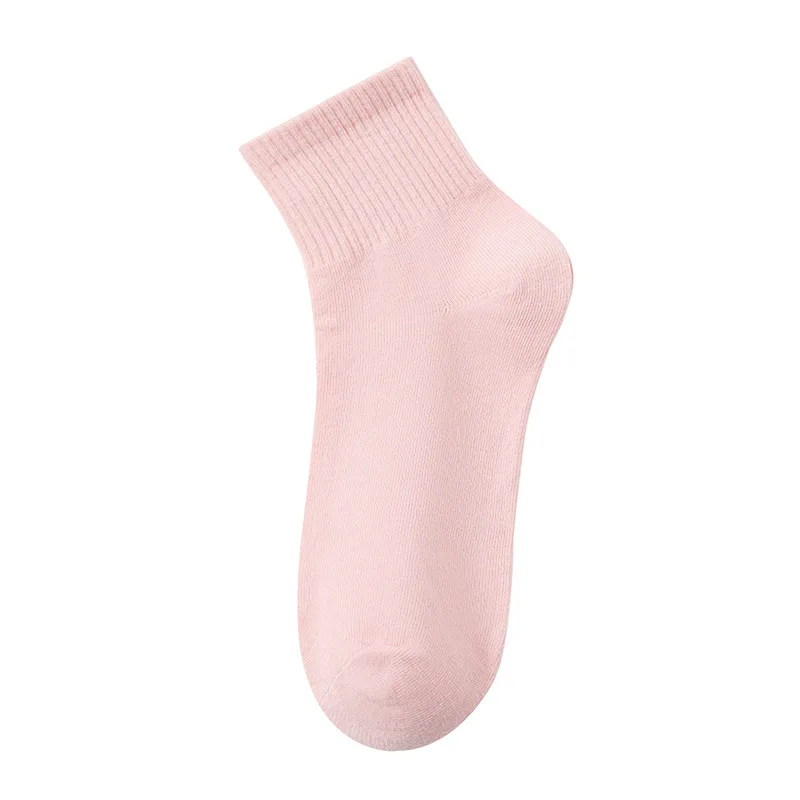 Socks, all cotton, girls' solid color socks, sports socks, spring and summer short tube socks, Zhuji socks, women's socks, pure