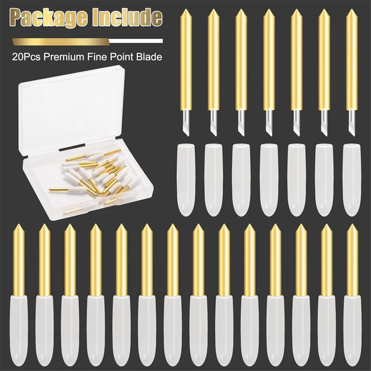 40 шт. лезвие премиум-класса с тонкими точками ForCricut Maker 3 для резки тонкого картона