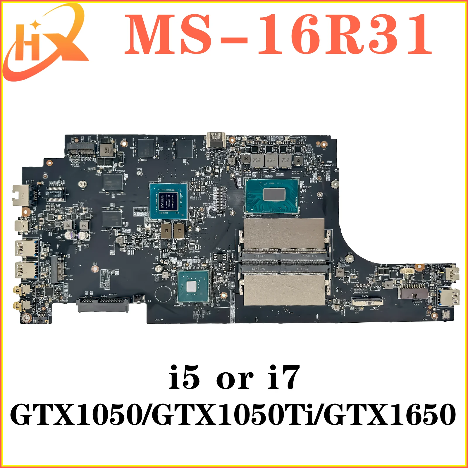 Материнская плата для ноутбука MSI MS-16R31, материнская плата i5 i7 8-го/9-го поколения GTX1050 GTX1050Ti GTX1650 V4G