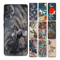 phone case for samsung a01 a02 s a03s a11 a12 a21s a32 5g a41 a72 5g a52s 5g a91 s soft siliconechinese style crane