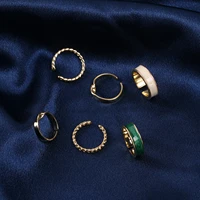 fashion twisted 3 pcs gold color rings set geometric punk vintage rings for women party jewelry