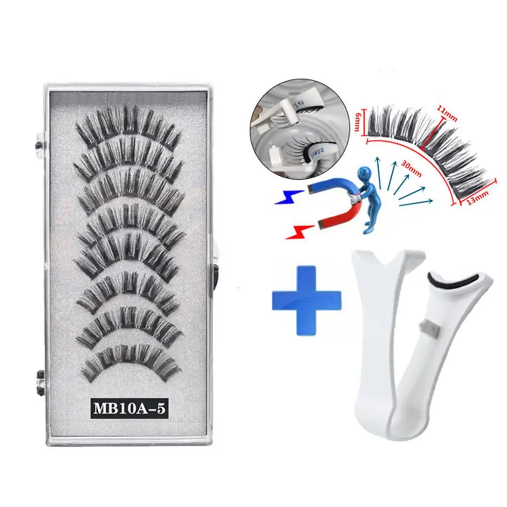 3D натуральные магнитные ресницы с 5 магнитными ресницами ручной работы
