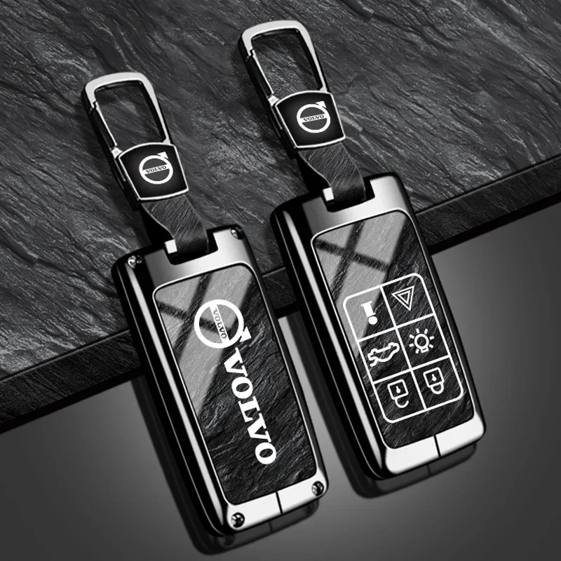 Фото Прочный чехол для смарт-ключа с кольцом для ключей для Volvo XC40 XC60 XC90 S60 S90 V50 V70 V90 V60 V40 S80 EX30 EX90, защита от царапин, 1 шт. №2