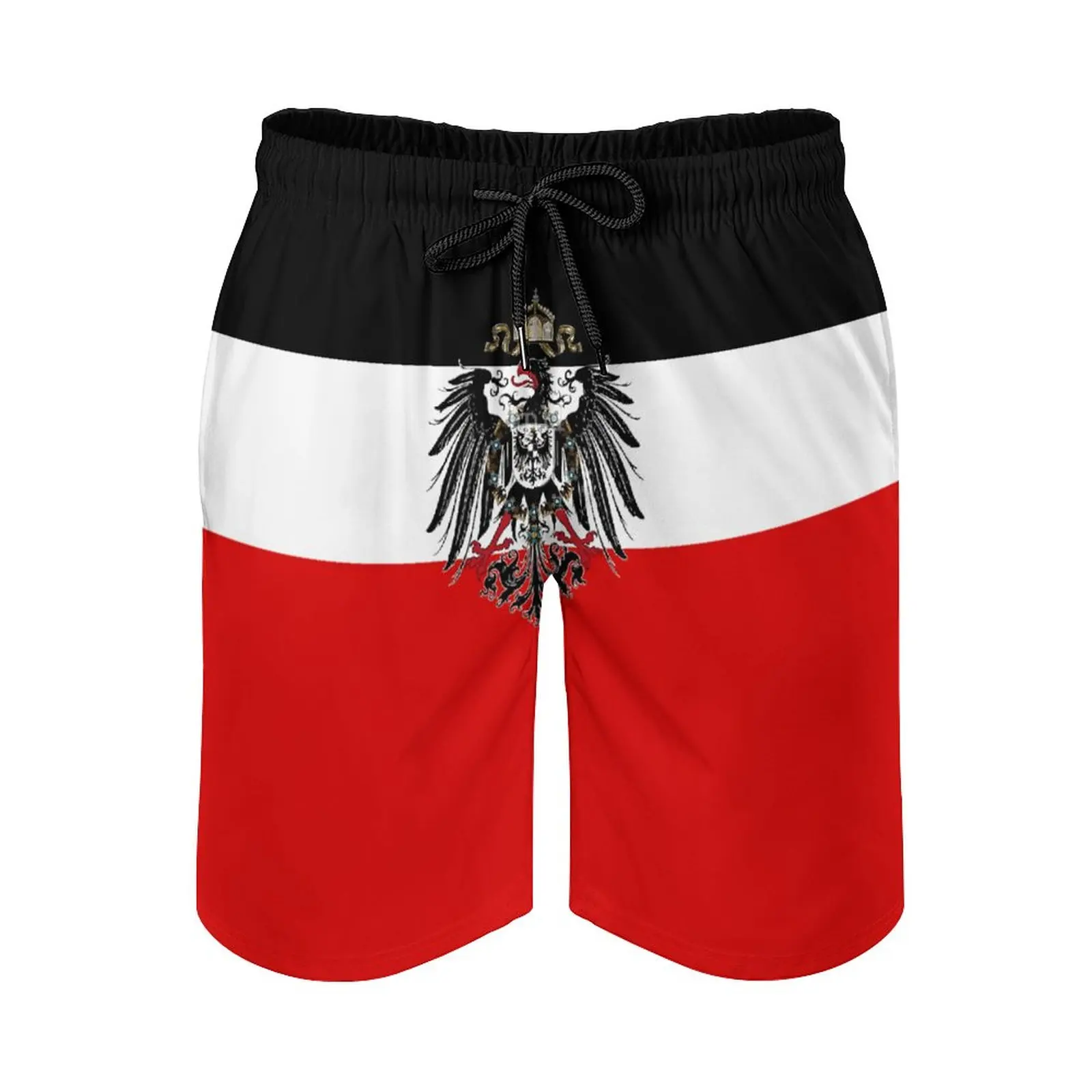 

Anime Men's Beach Shorts German Empires Loose Stretch Beach Creative Male Shorts Casual Adjustable Drawstring Breathable Quick D