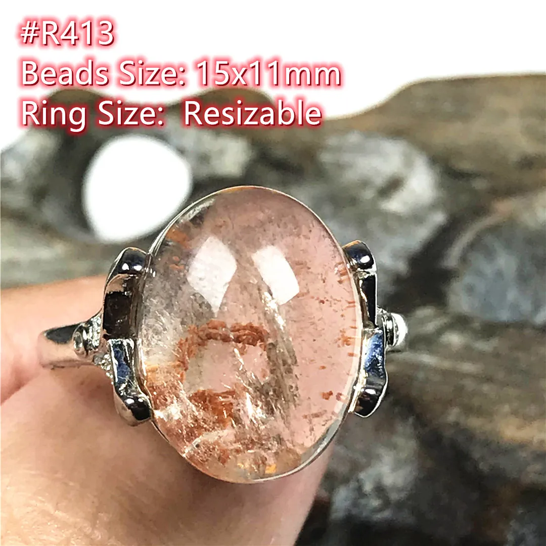 Кольцо с природным призраком Фантом кварц ювелирные изделия для женщин и мужчин