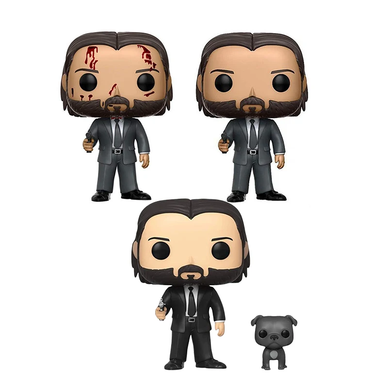 Anime Figures John Wick With Dog #580 Figure 387 Figurine Pop Action Figure Pvc Model Collection Toy