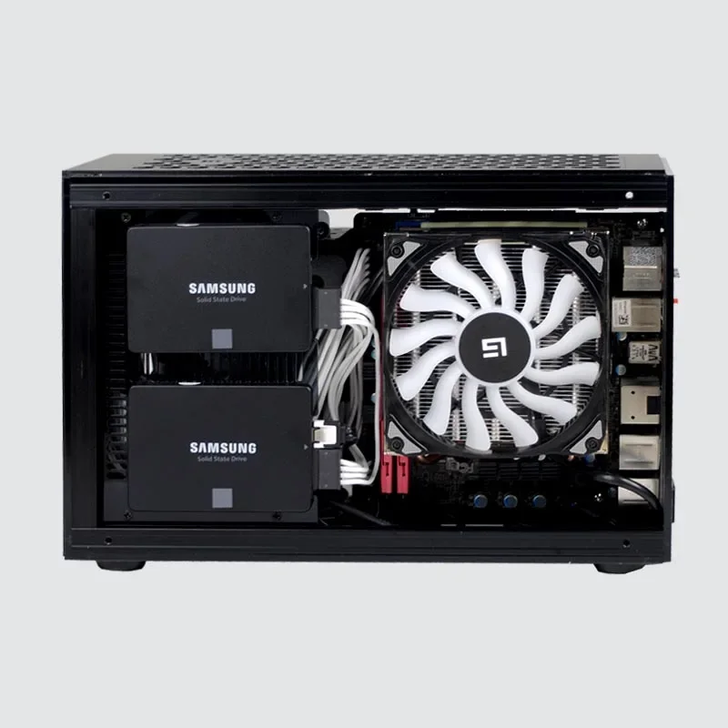 GEEEK A50S Модернизированная версия с тремя слотами A4 Sfx Новый ПК Mini Itx Прозрачный