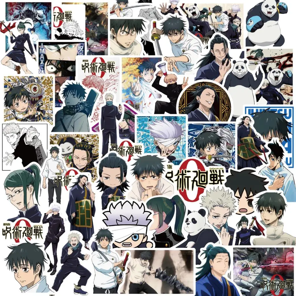 

New! 10/50/100Pcs Jujutsu Kaisen Anime Graffiti Stickers for Laptop Skateboard Helmet Luggage Motorcycle Waterproof Decal Toy