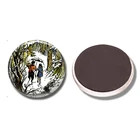 1p Нарнии 30 мм магнит на холодильник, производство Китай маленькая девочка в лесу Стекло кабошон, магнитные наклейки на холодильник Примечание держатель для украшения дома