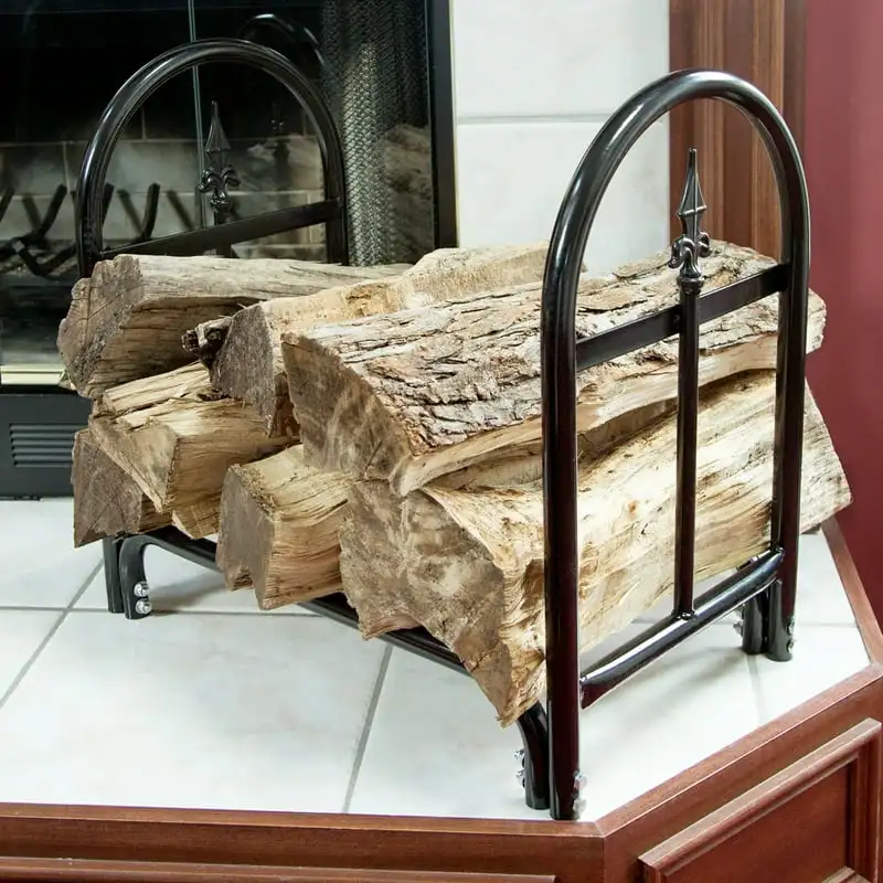 

Log Rack with Finial Design - Black by squat rack gym equipment