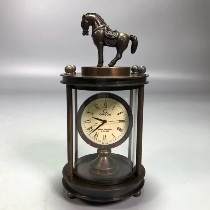 Antique Crafts Factory Wholesale Miscellaneous Vintage Distressed (Bronze Running Horse Mechanical Watch) Ornaments