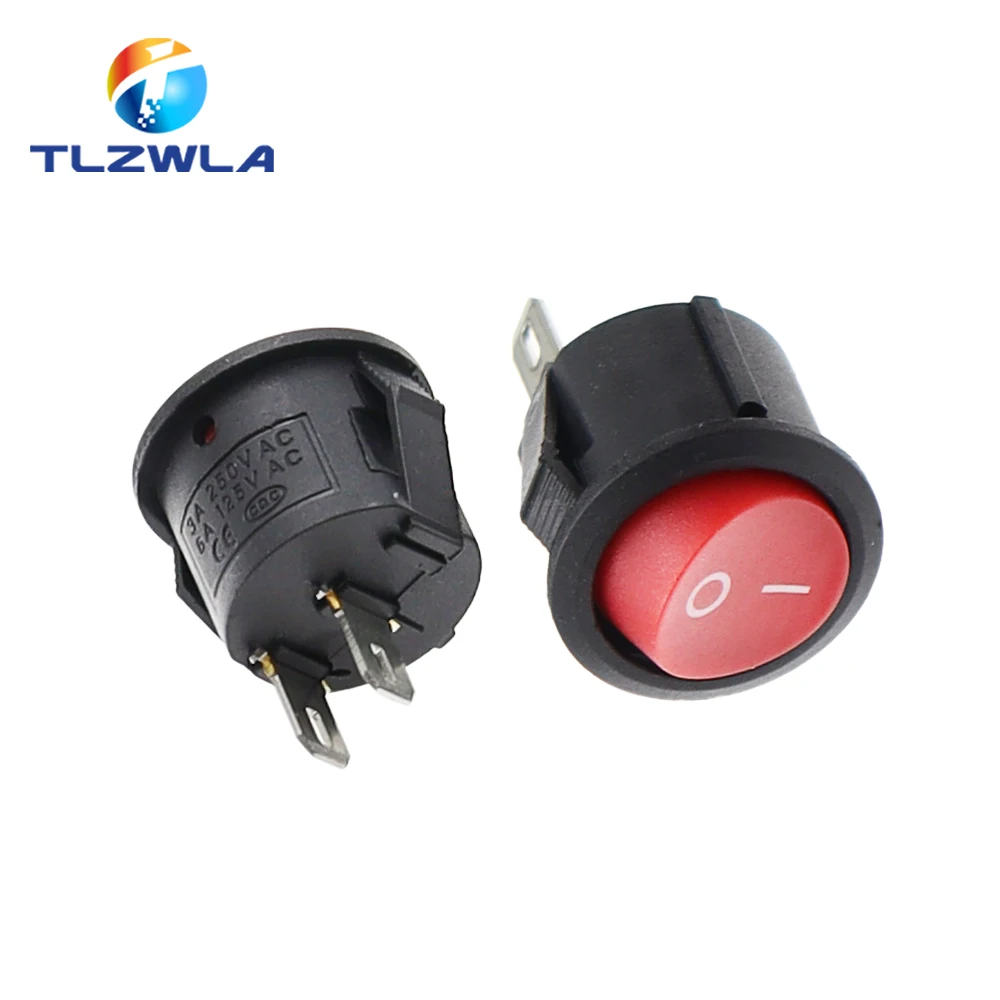 

100 шт. KCD1 2PIN 15 мм Вкл/Выкл Круглый лодочный кулисный переключатель постоянного тока переменный ток 3 а/250 В Приборная панель автомобиля отслеживание